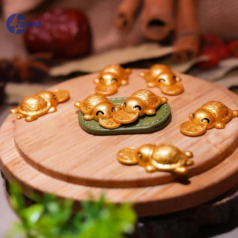 New！Fengshui Healthy Turtle Wallet Charm Money-biting Turtle Ornaments Decor With 
