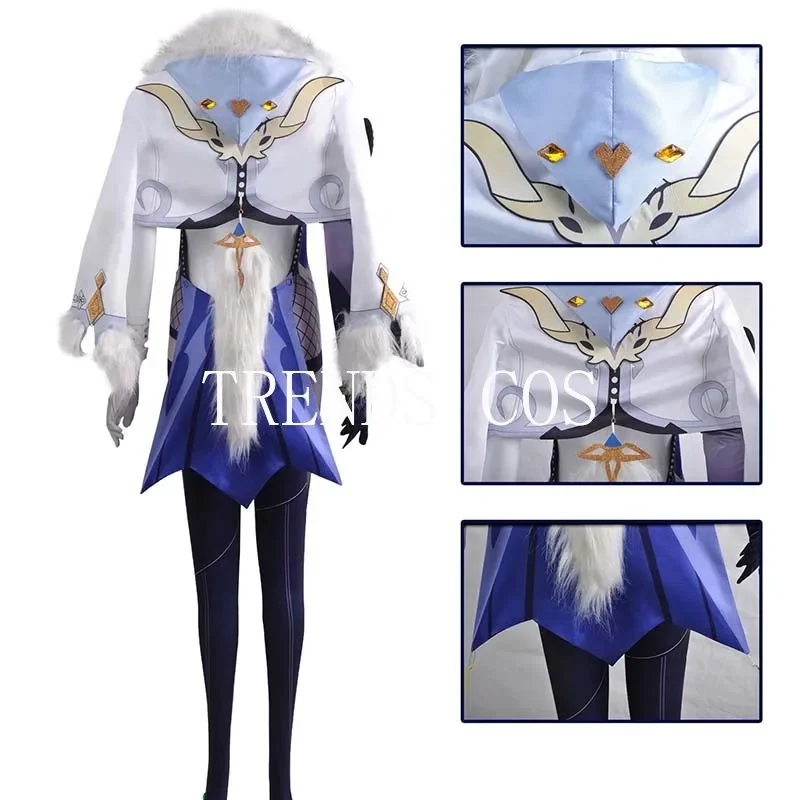 Yelan Cosplay Costume Yelan Liyue Hydro Full Set Jumpsuit Wig Halloween Outfit Ye Lan Outfits