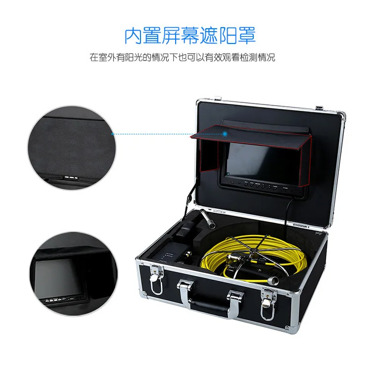 

WP90C 9 inch 7MM high definition with video 20M soft snake pipe industrial pipe endoscope water pipe maintenance inspection