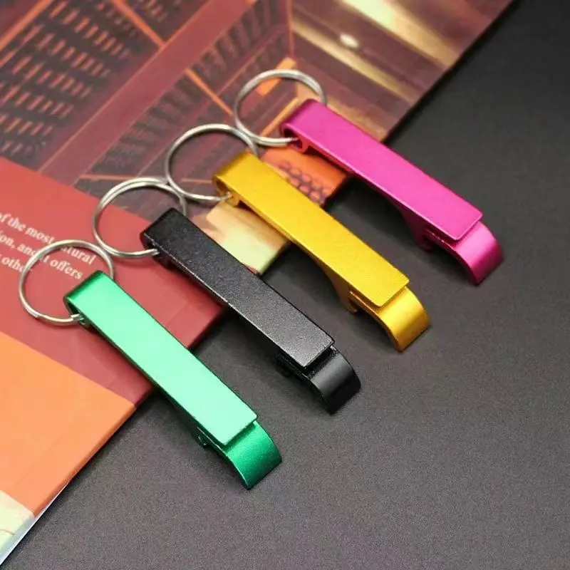 Color random creative beer screwdriver keychain stainless steel portable can can can opener multi-function