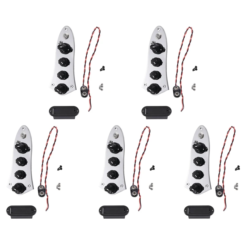 

5X Universal 5 Jazz JB-08 Bass Loaded Control Plate For 4/5 String Bass Guitar Parts