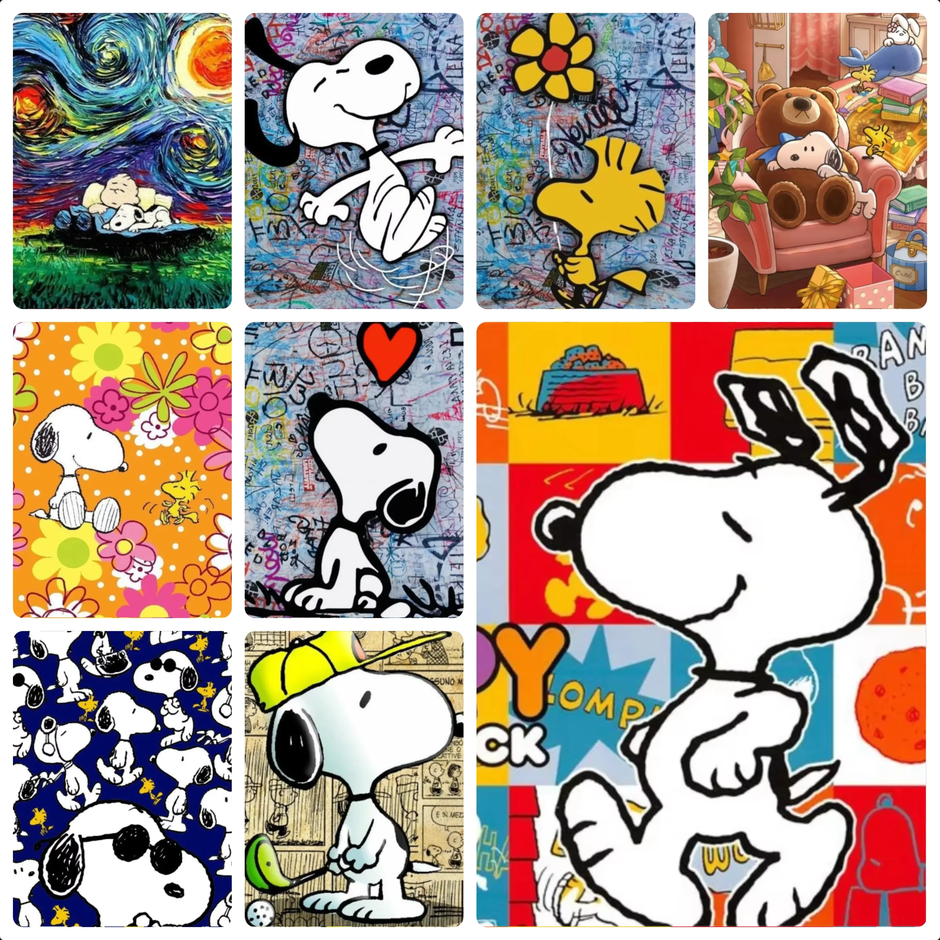 Kawaii Snoopy Cute Dog Graffiti Comic Jigsaw Puzzles 500/1000/1200/2000PCS Handmade Art Exquisite Home Decor Gift No Frame