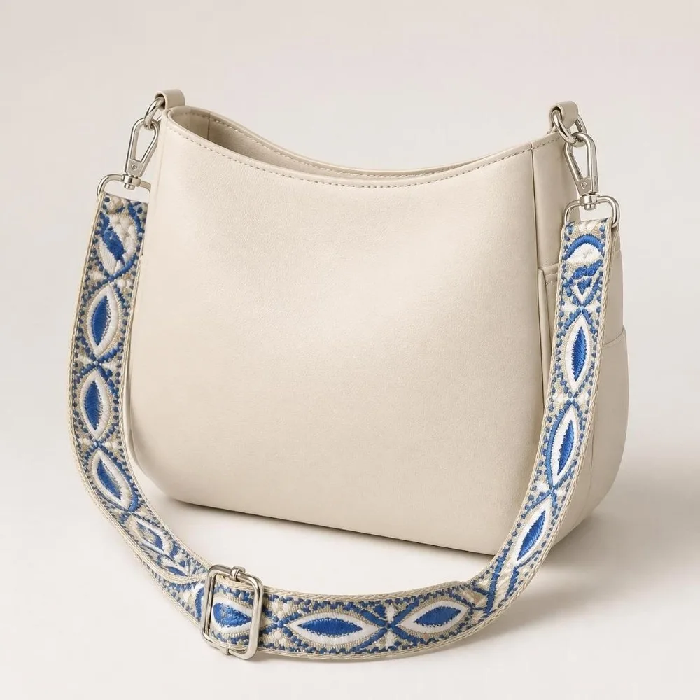 Replacement 3.8CM Wide Crossbody Bag Strap Flower Detachable Handbag Purse Strap Adjustable Shoulder Bag Belts for Women