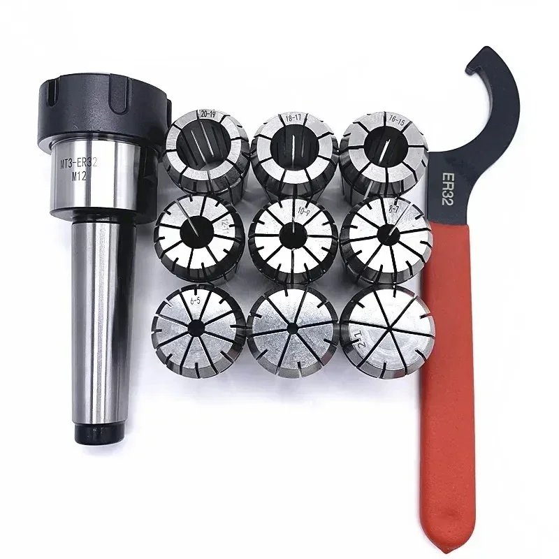 Imagem -06 - Pinça Chuck Morse Suporte Cone para Fresagem Cnc Torno Ferramenta Braçadeiras de Mola Er25 Mt3 Mt2 Er25 M12 1pc Pcs