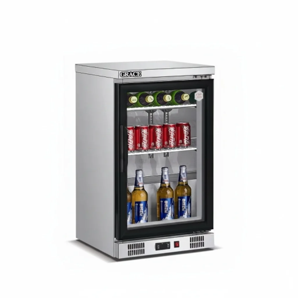 Under Counter Fridge, 304 Stainless Steel 520x500x840mm Mini Freezer, Single Door Compressor Wine Cooler, Beer Chiller