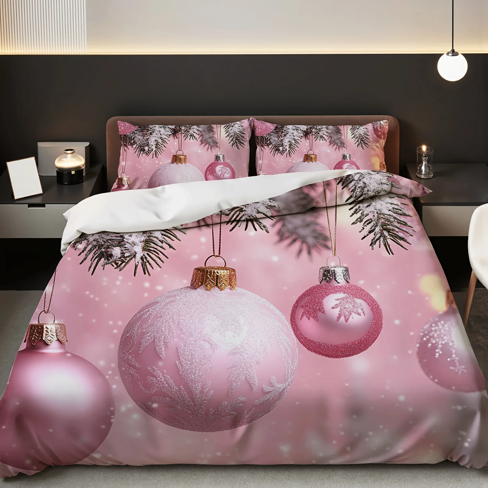 ensemble-de-housse-de-couette-avec-boules-de-noel-roses-3-pieces-design-festif-de-vacances-avec-boules-dorees-et-flocons-de-neige-polyester-respirant