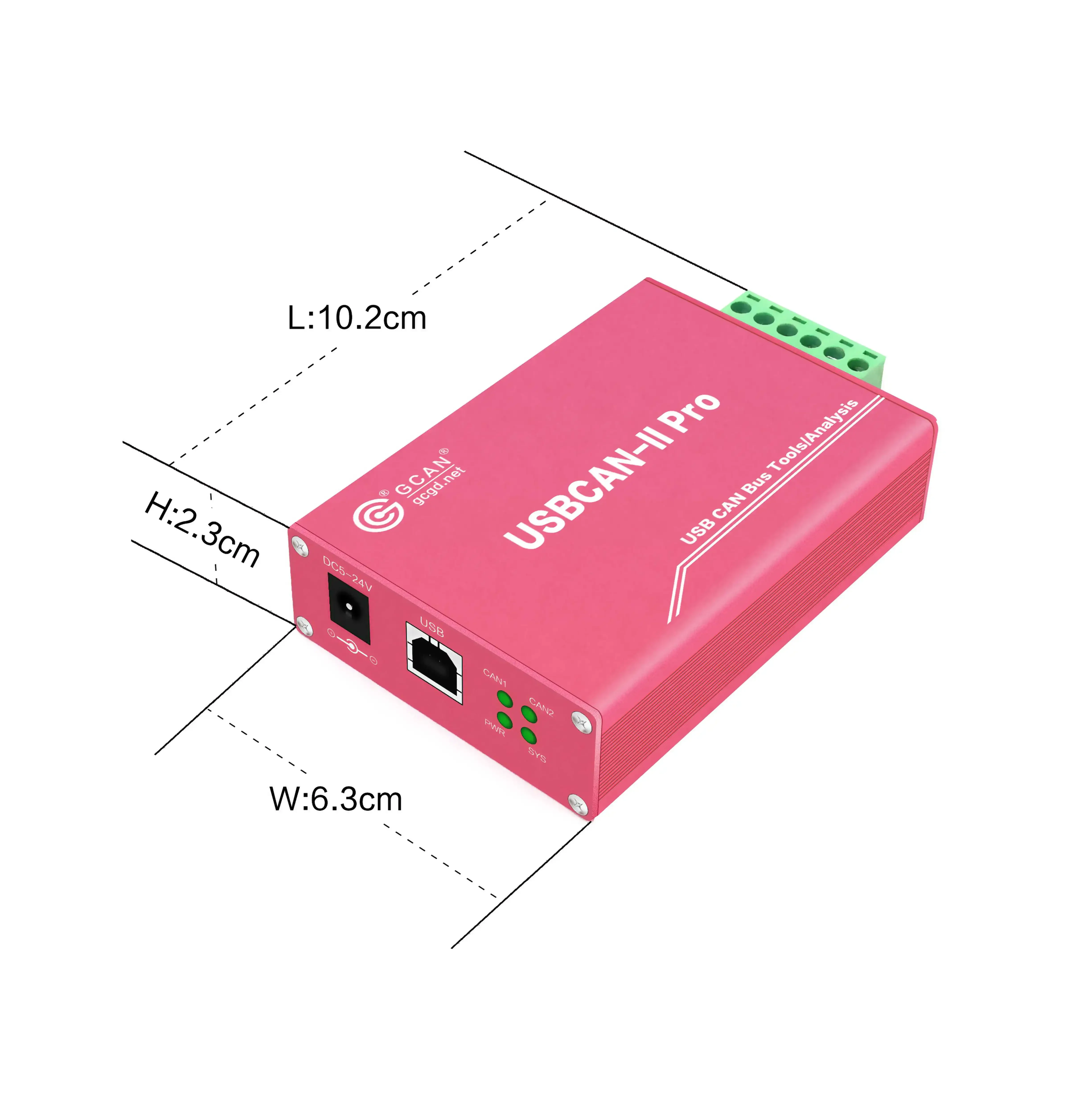 GCAN 2-Channel USB-CAN Accept Codesys J1939 Protocol Adapter Transmitter Support ECAN Tool Software