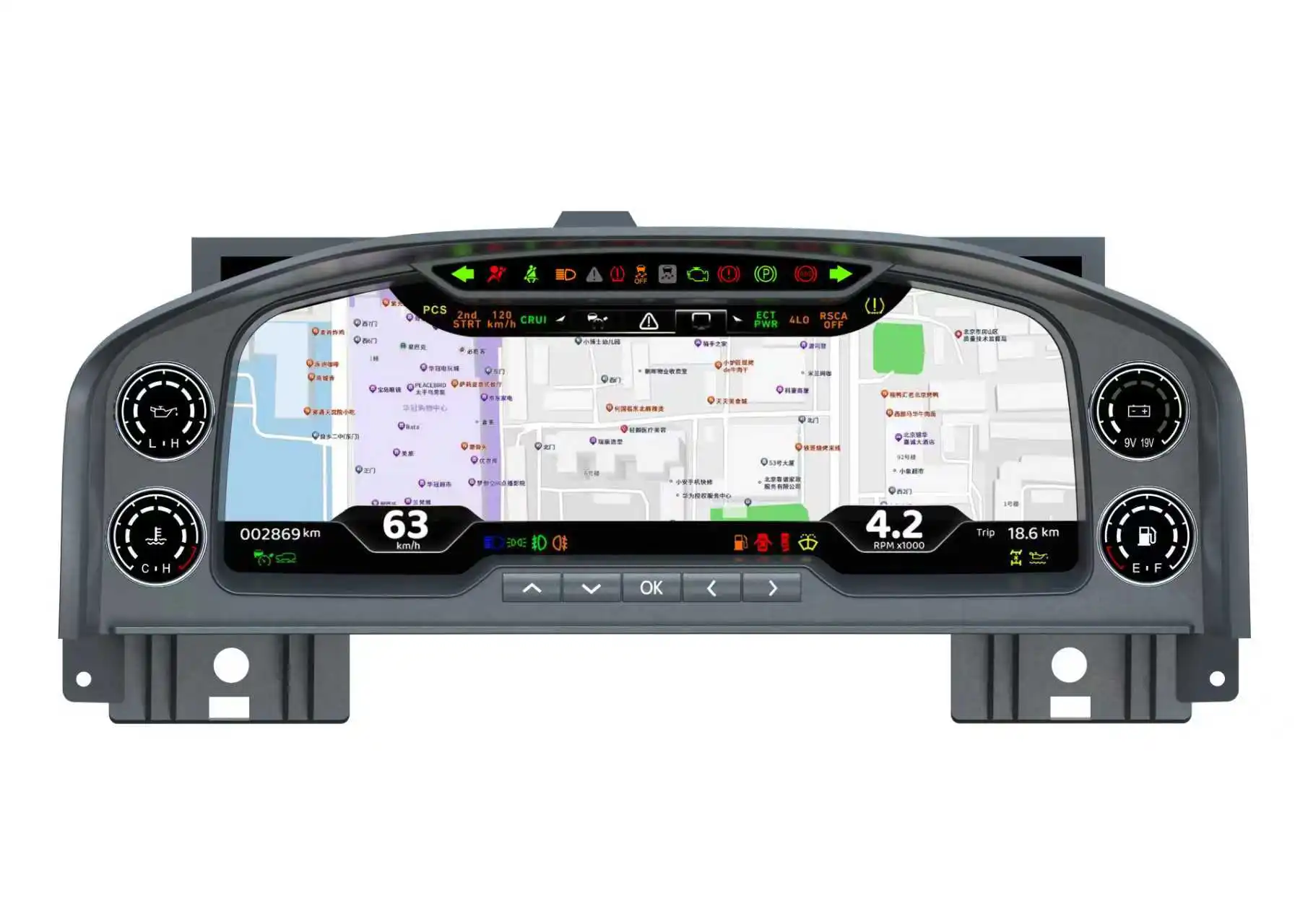 لوحة أدوات LCD 12.3 بوصة مع Carplay لـ LC100 03-07 LX470 عداد السرعة الرقمي التلقائي قمرة القيادة الافتراضية #3