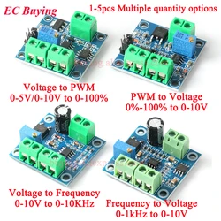 PWM Frequency to Voltage Converter Board Module 0-1KHz to 0-10V 0-10V to 0-10KHz Voltage to PWM Frequency 0-100% 0-5V Adjustable