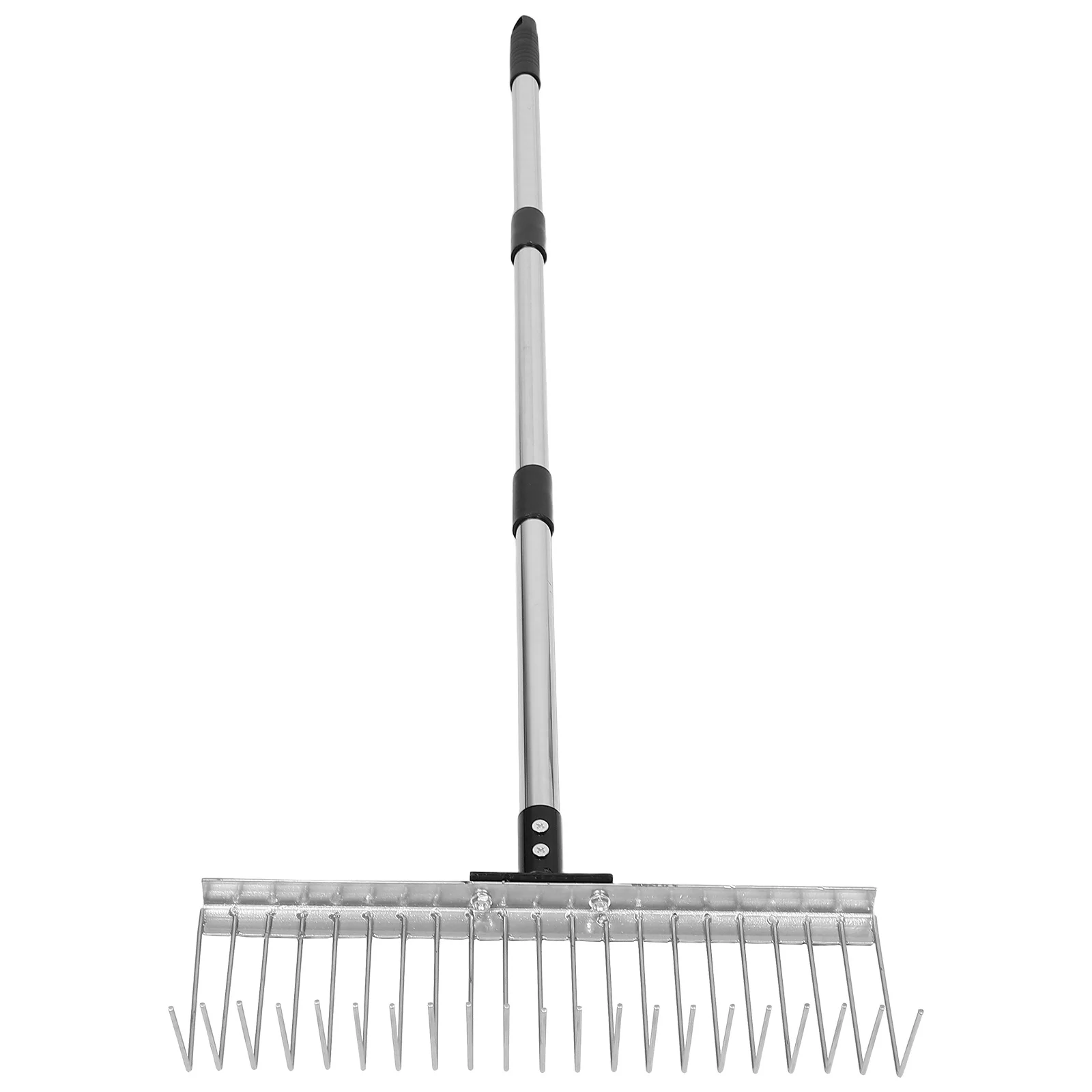 

Heavy Duty Garden Rake Rake 21 Tooth Detachable Adjustable Handle for Lawn Scarifying Soil Leveling Yard Use