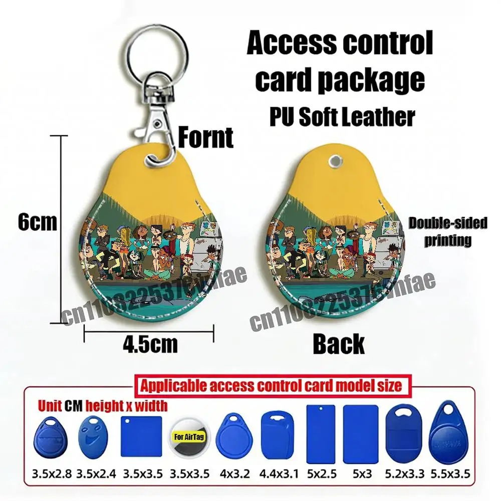 For Gwen Total Drama Island For AirTag Card Holder Cover ID Clips Credit Bank Access Subway Keychain