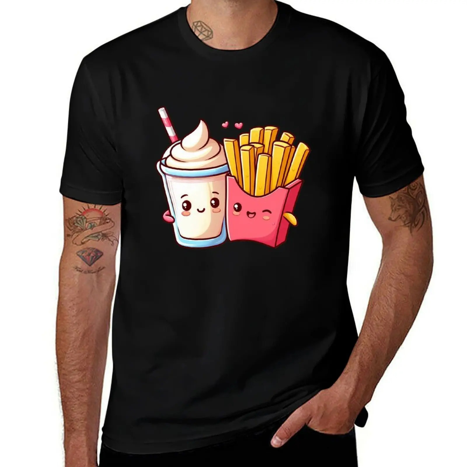 Milkshake and Fries T-Shirt t shirt man designer T-Shirt