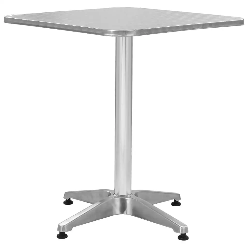 

Silver Aluminum Patio Table 23.6x23.6x27.6 inches - Stylish Outdoor Furniture