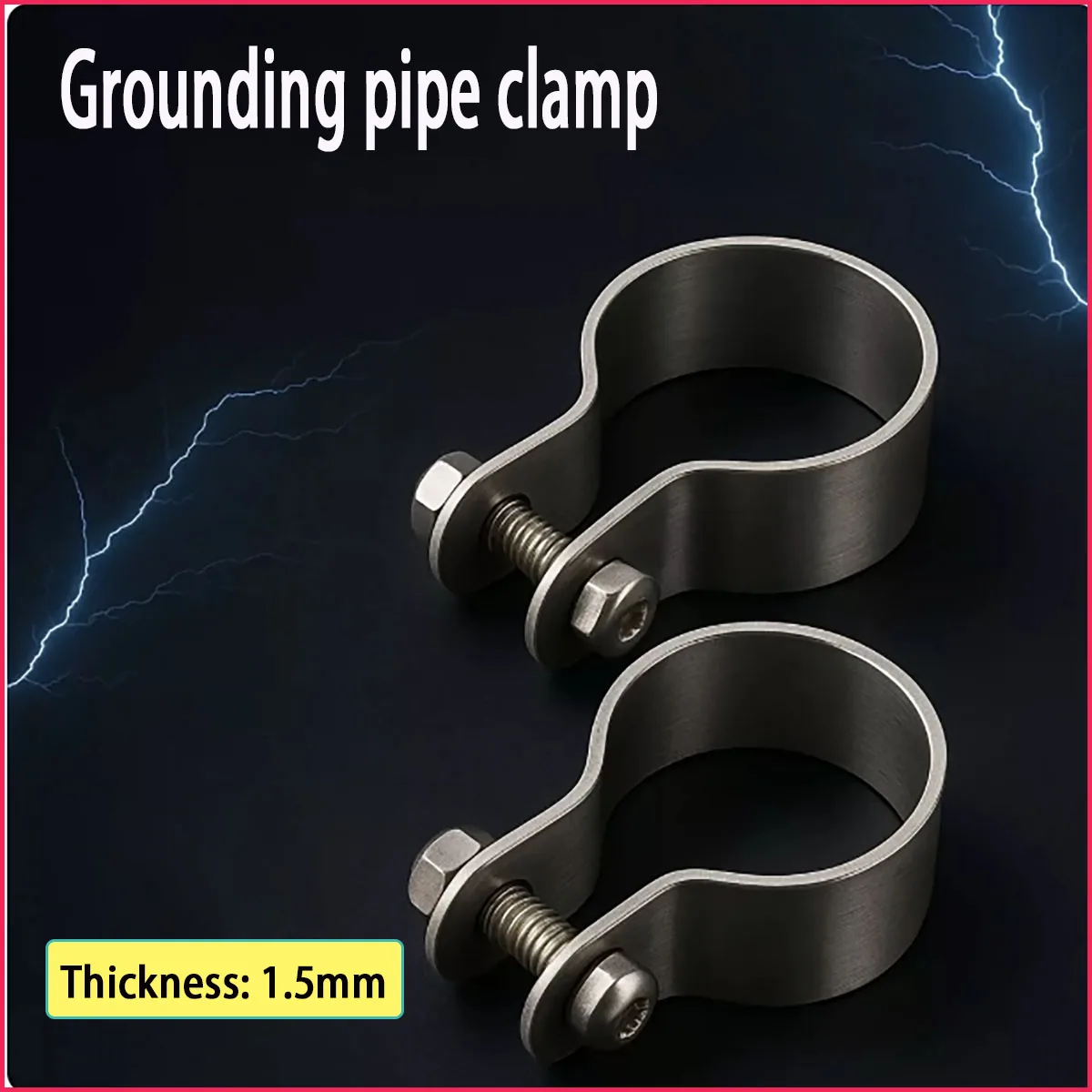 Heavy Duty 304 Stainless Steel U Shaped Pipe Saddle Clamp, Tube Bracket Grounding Clip for Plumbing & Conduit Fixing