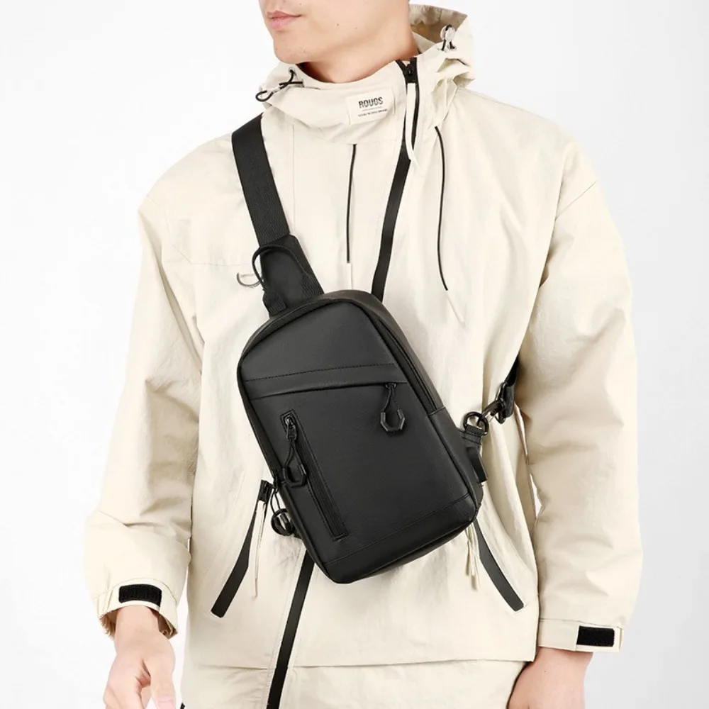 

Повседневная мужская нагрудная сумка с боковым ремнем, однотонная оксфордская мужская сумка на плечо, спортивная сумка, сумка через плечо для телефона, спортивная сумка