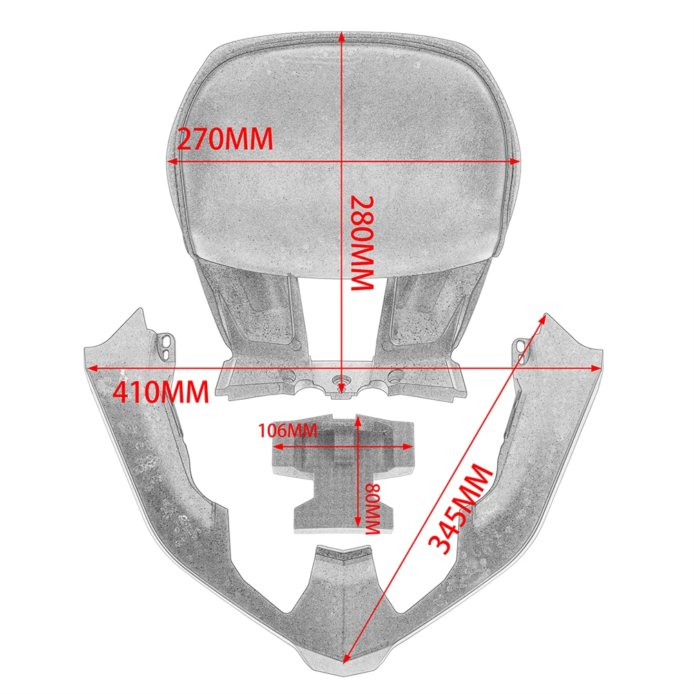 لياماها XMAX X-MAX 300 125 2023 2024 XMAX300 X-MAX300 الركاب الخلفي انفصال سيسي بار مسند الظهر دراجة نارية الملحقات #6