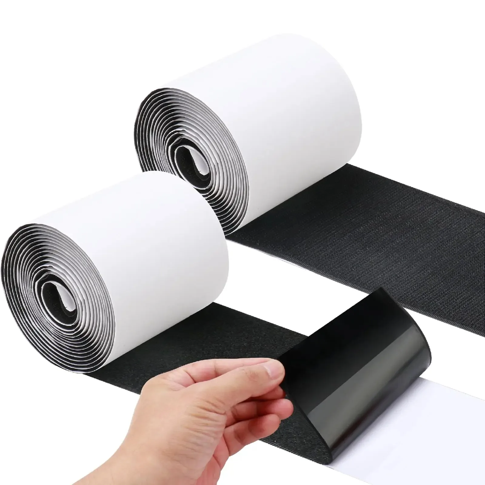 1Set/2pcs 1m/2m/3meters Strong Self-adhesive Fastener Tape Hook and Loop Back Nylon Sticker Adhesive Tape