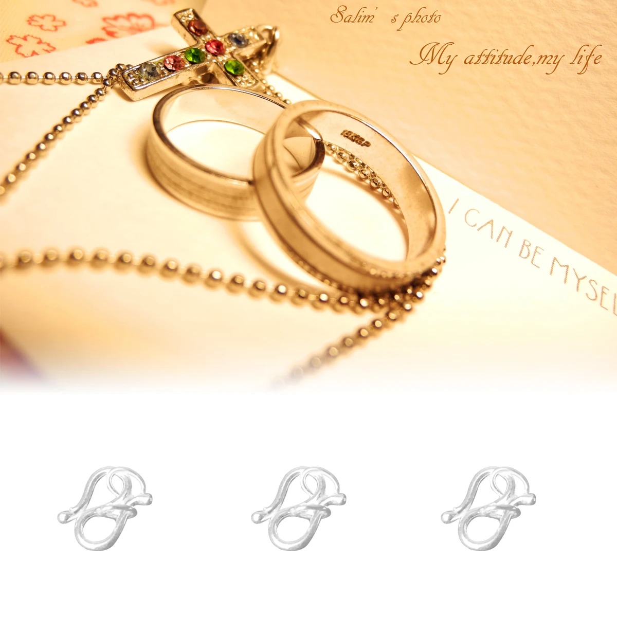 

3 Pcs Chain for Necklace S-buckle Vintage Jewelry Accessories Silver Toggle Clasp Connector Bracelet