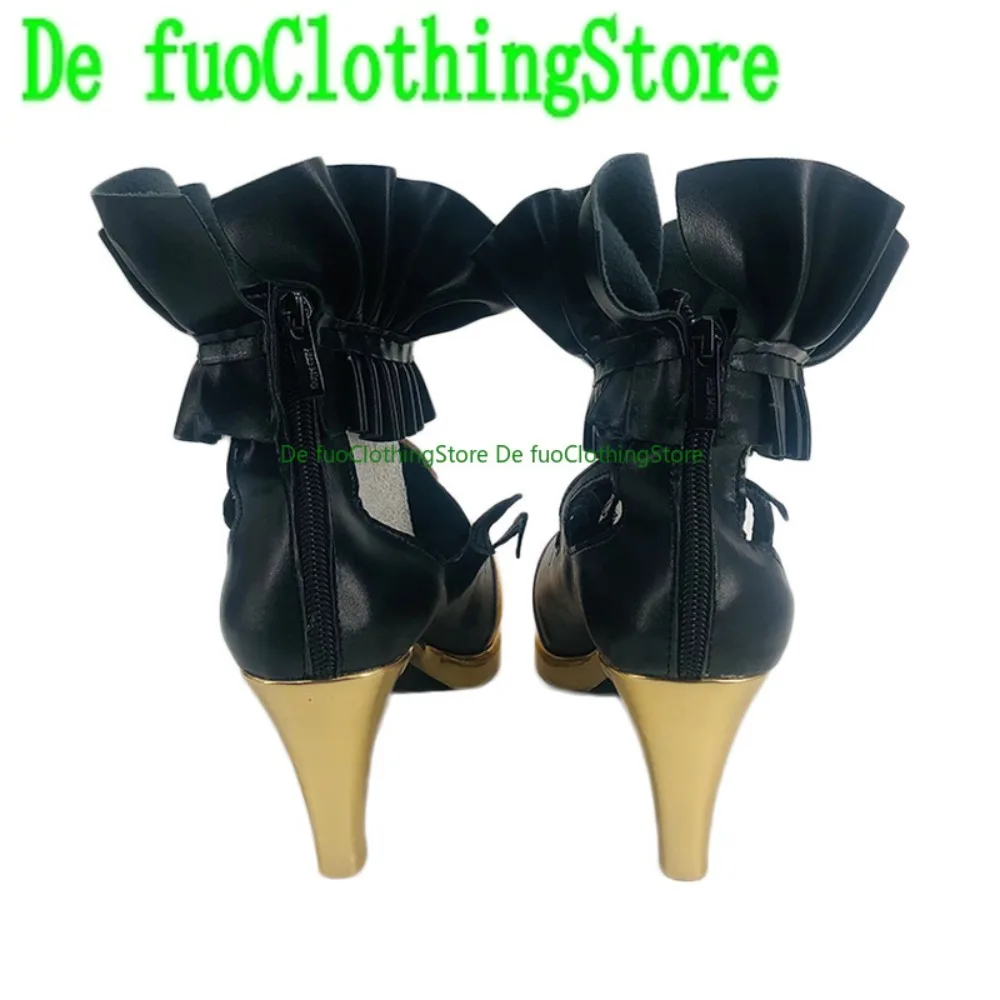 DefuoClothing 화이트 라이트 잉 코스프레 신발 애니메이션 게임 롤플레잉 할로윈 의상 소품 신발 부츠