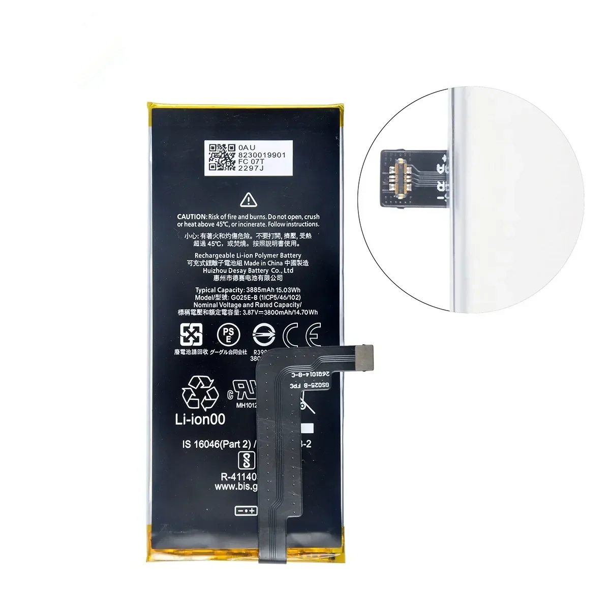 100% Orginal G025E-B 3885mAh Replacement Battery For Google Pixel 4A 5G Version Genuine Latest Production Phone Batteries