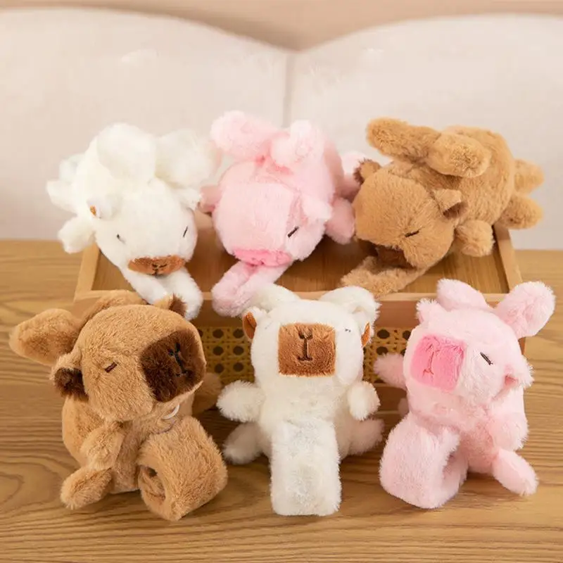 カワイイカピバラウィングバイブレーションぬいぐるみ、パパサークル、漫画動物ぬいぐるみ、子供向けインタラクティブアクセサリー、女性向けギフト、かわいい