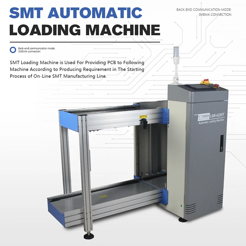 Automatic PCB Loader SMT Magazine Board Loading Machine Adjustable Width PCB Feeding Equipment for SMT Assembly Electronics