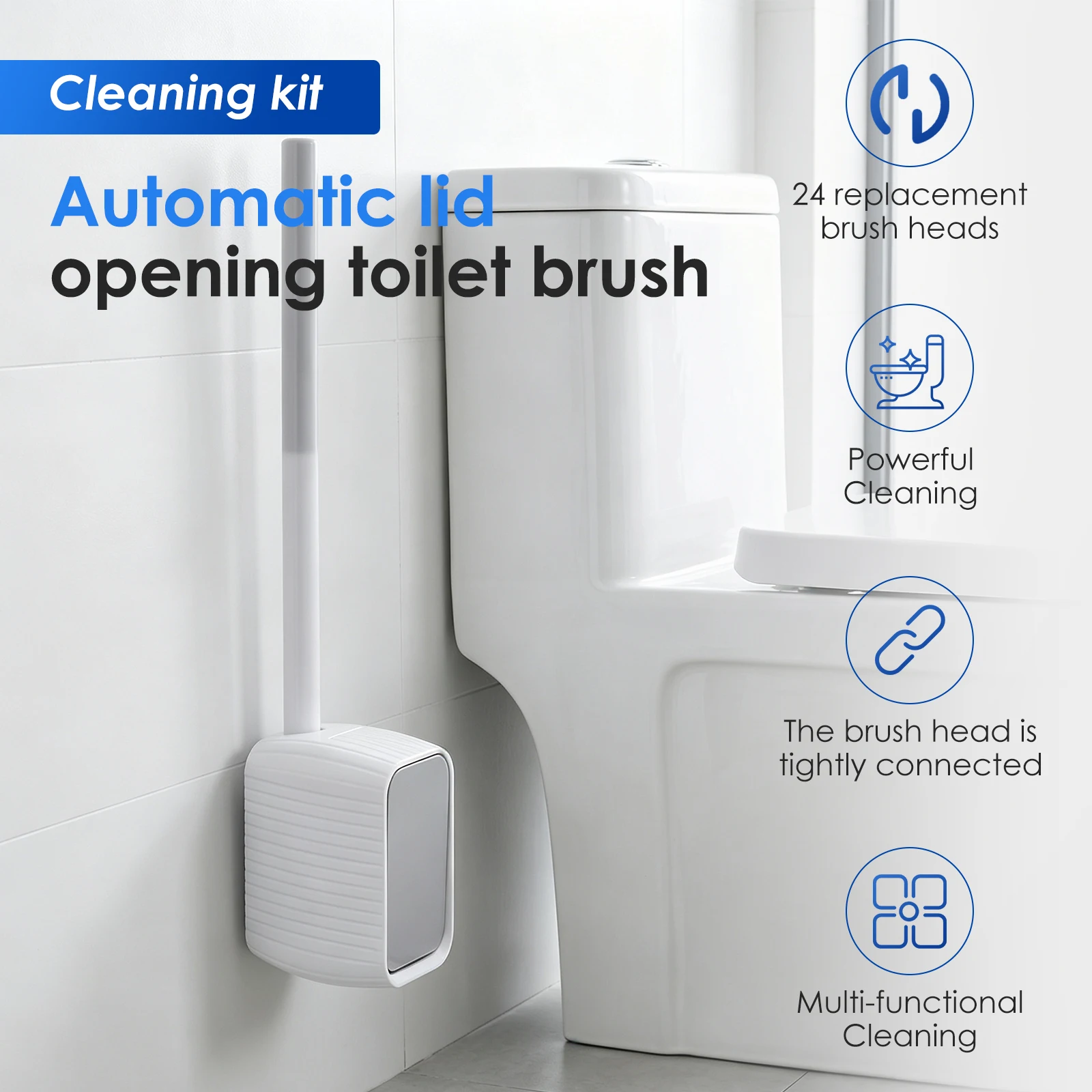 طقم فرشاة مرحاض جديد مع حامل و - مراجعة Home Bathroom Cleaning Kit وسعره