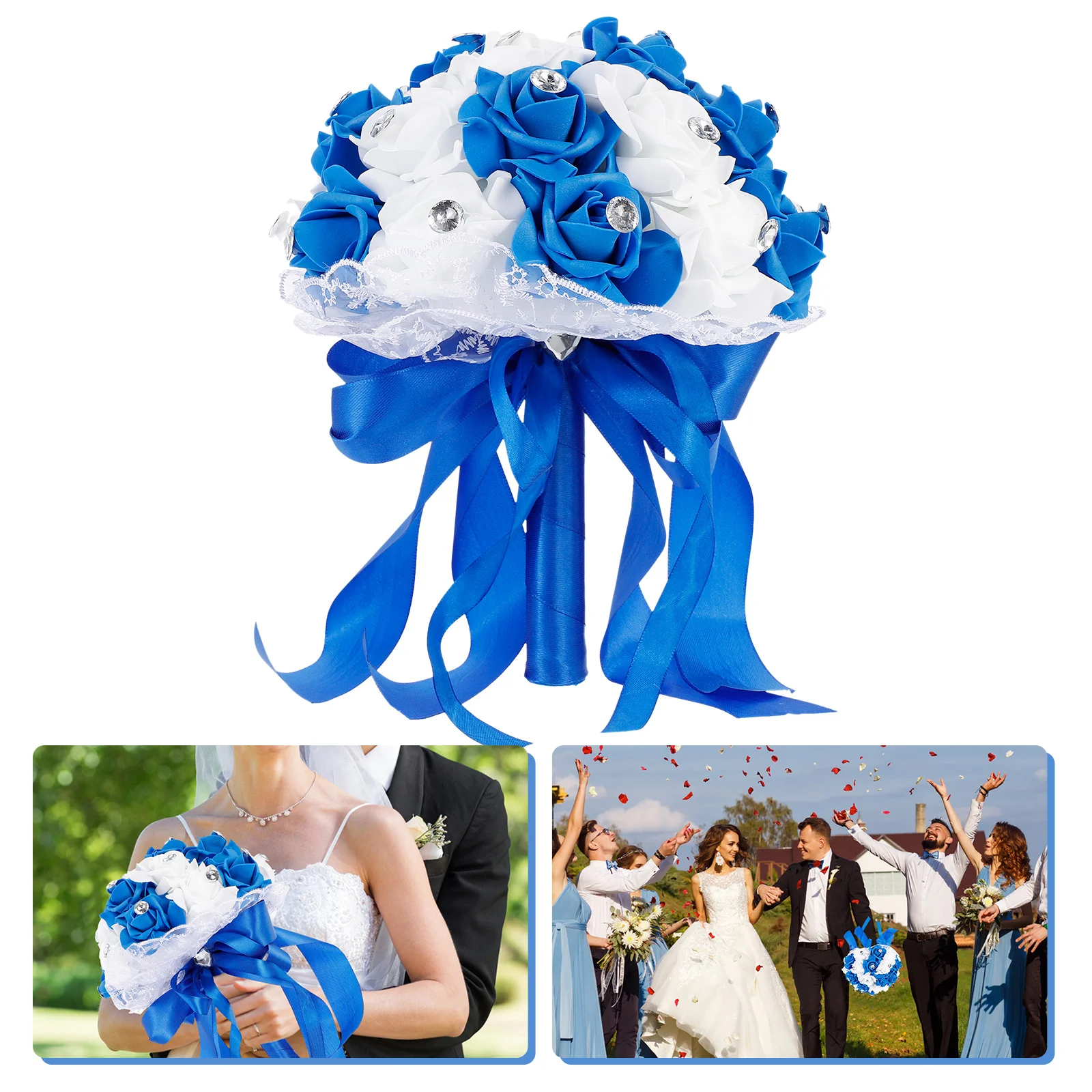 

1pc Artificial Party Bouquet Fake Bridal Bouquet Wedding Artificial Bouquet Holding Flower Holding Bouquet