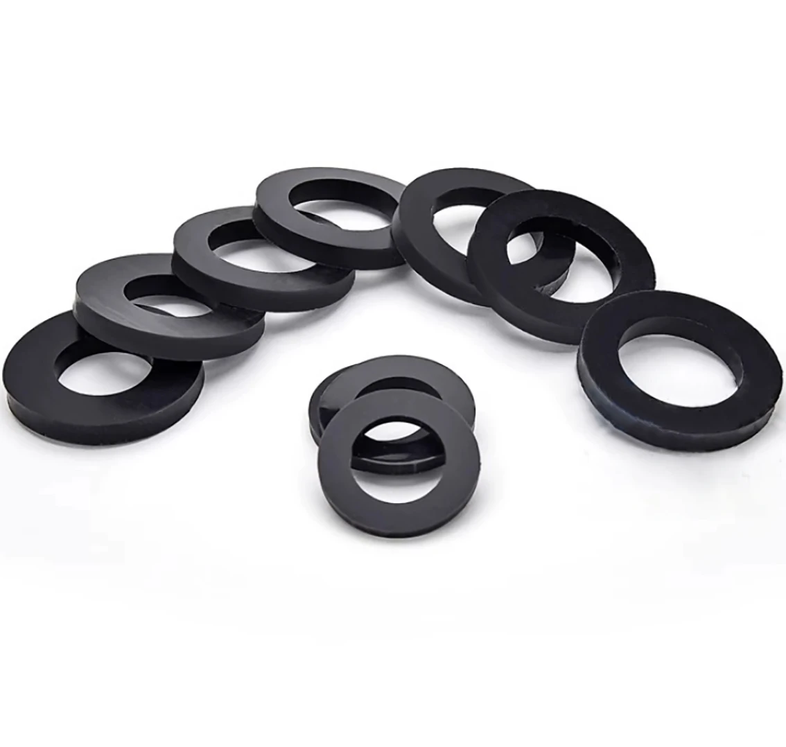 10Pcs ID 12-36mm Black Rubber Flat Gasket O-Ring Seal Washer Plumbing Faucet Sealing Ring Shock Absorber Gasket Waterproof
