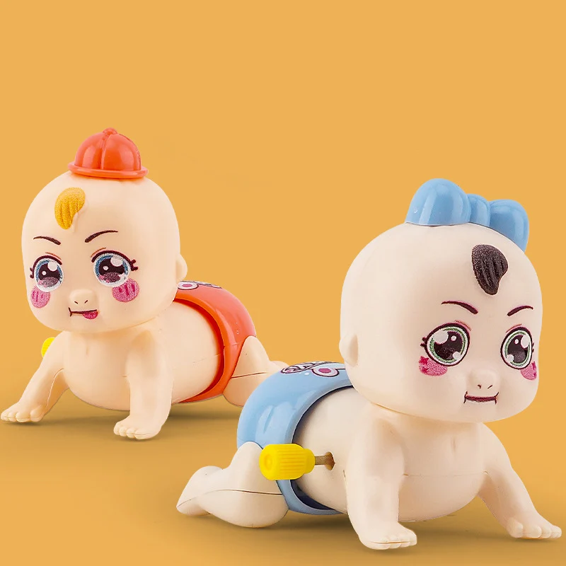 Creative Kids Cartoon Cute Wind Up Clockwork Butt Head Shaking Crawling Crawl Clockwork Toy Doll Kid Party Gift For Baby Toys