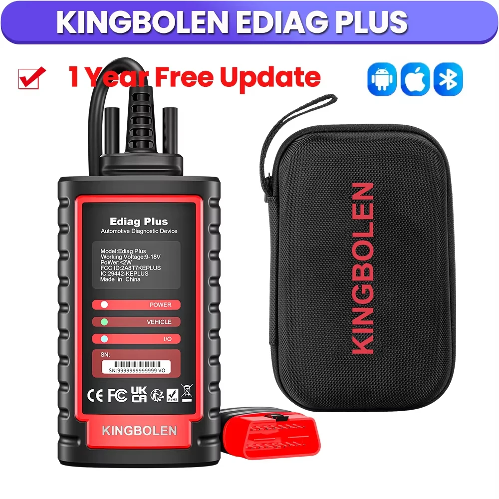 Thinkdiag 2, Ediag plus OBD2 diagnosetools met CAN FD protocol, Bluetooth 5.0, ECU-code, actieve test, alle OBD2-scannersysteem.