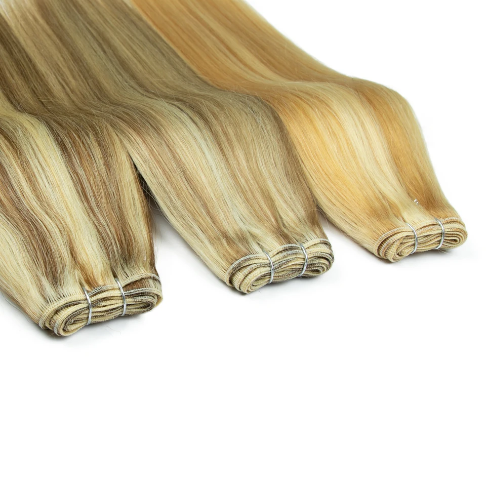 Pacotes de Cabelo Humano Elegantes para Mulheres 4 #   Extensões de Cabelo Humano Colorido Marrom, Cabelo Humano Colorido Loiro 613, Cabelo Brasileiro