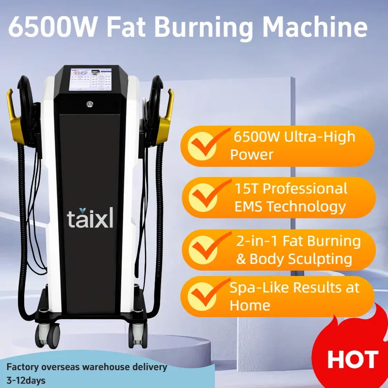

Professional 6500W EMS Machine 15T Body Slimming, Fat Burning Muscle Sculpting For Home Use Fast Results Hot Selling