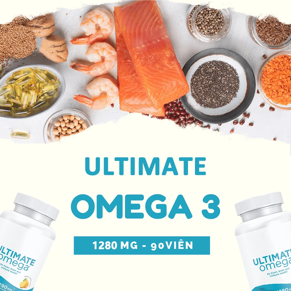 

Ultimate Omega Fish Oil Supplement 1280 mg Omega-3 High Potency Fish Oil with EPA & DHA - Promotes Brain & Heart Health,NON-GMO