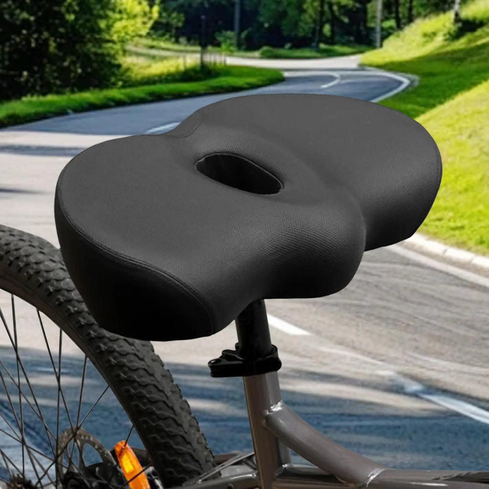 

Велосипедное седло, удобная подушка для велосипедного сиденья, сменная комфортная противоскользящая амортизирующая широкая велосипедная подушка для путешествий на открытом воздухе