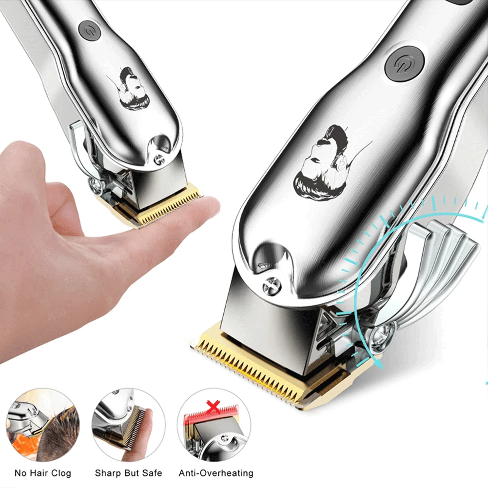 HATTEKER Professioneller Haarschneider für Männer USB-Aufladbarer Kabelloser Bartschneider Friseur-Haarschneidemaschine – Detail 8