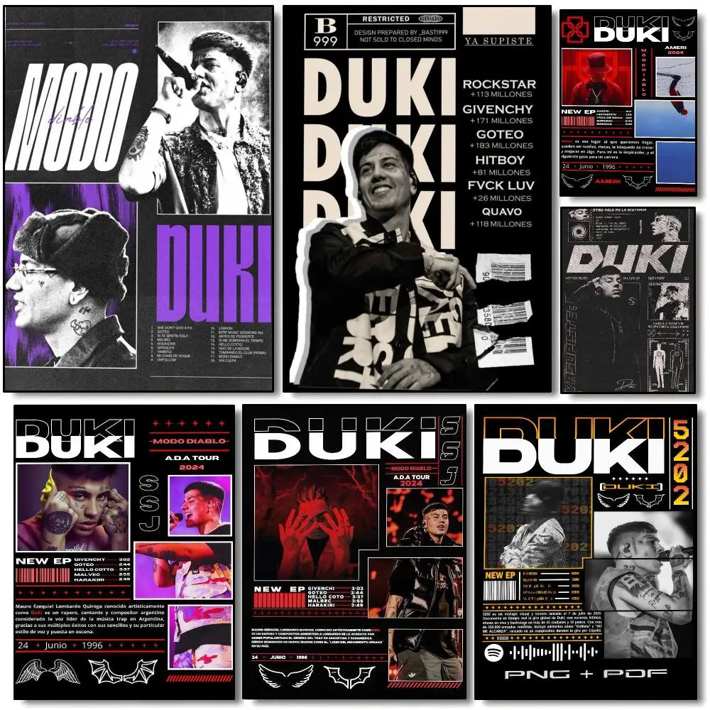 Hip-Hop Rapper D-Duki Poster Modern Aesthetic Wall Art | Stylish Bedroom Home Decor & Unique Gift Ideas