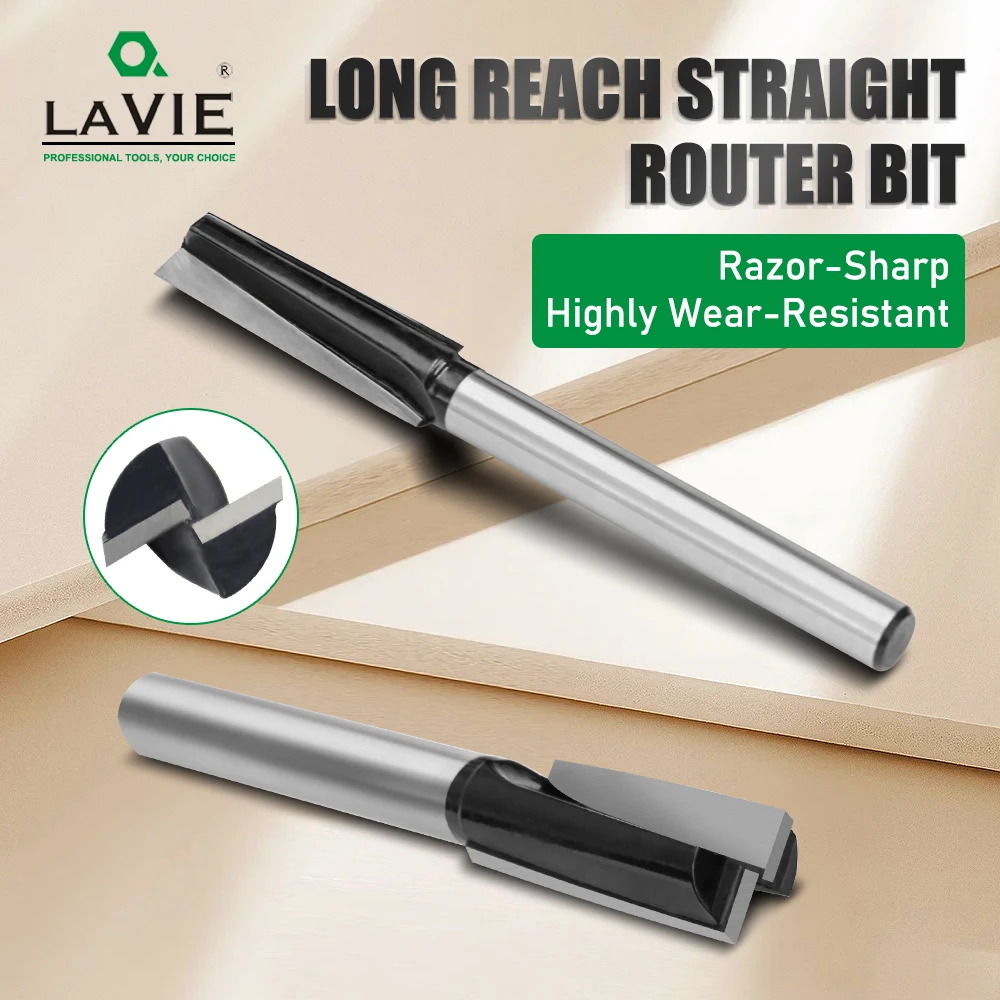 

LAVIE 1PC 12.7mm Shank Two Blades Four Blades Cleaning Bottom Router Bit Diameter Engraving Machine Woodworking Milling Cutter