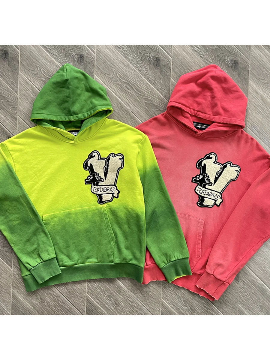 

Vertabrae Embroidery Patch Hoodie Women Men High Street Trend New Sweatshirts