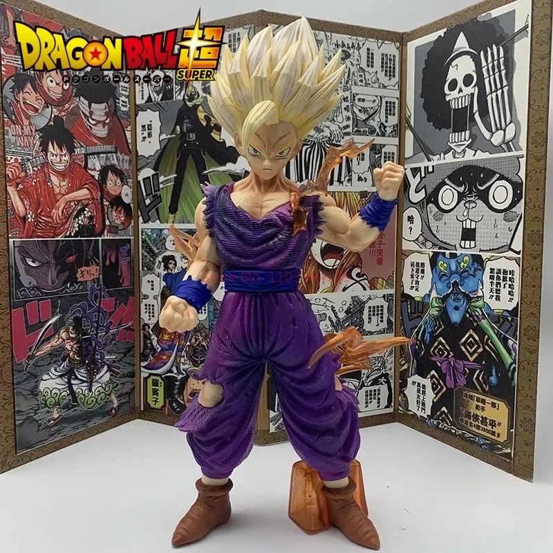 

31/32 см Драконий жемчуг Z Goku фигурка Ssj3 Dbz Super Saiyan 3 Аниме фигурки Статуэтка из ПВХ 2 руки экшн фигурка