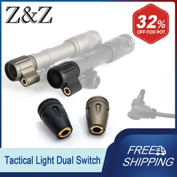 Tactical Dual Switch Cable Port Tailcap for M300 M340 M600 PLH V2 Wea-pon Light Switch For Laser Crane Plug Switch TailCap Cover