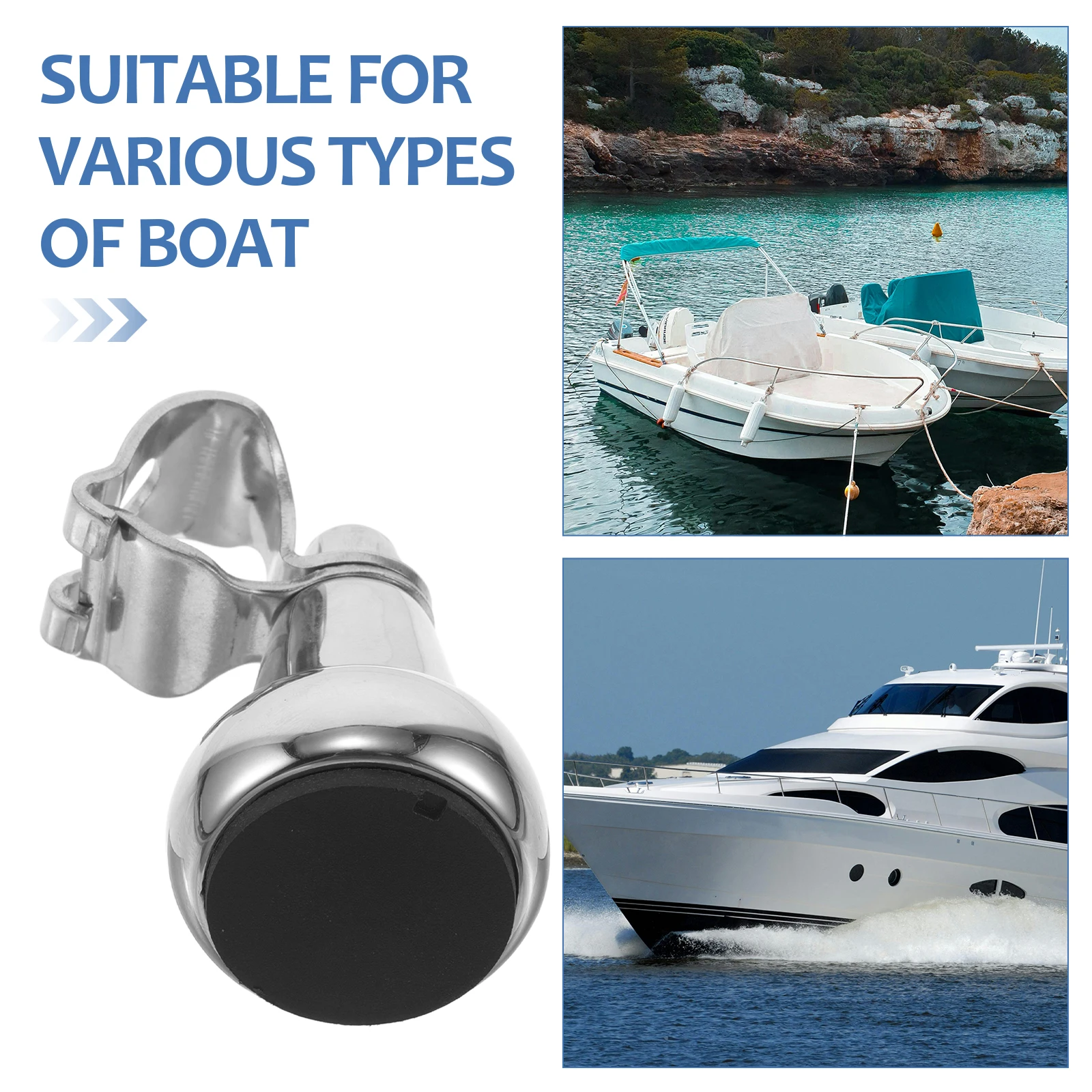 

s Steering Wheel Booster Spinner Knob for Boat Car Universal Ball Control Button Easy Grip Marine Accessory Yacht
