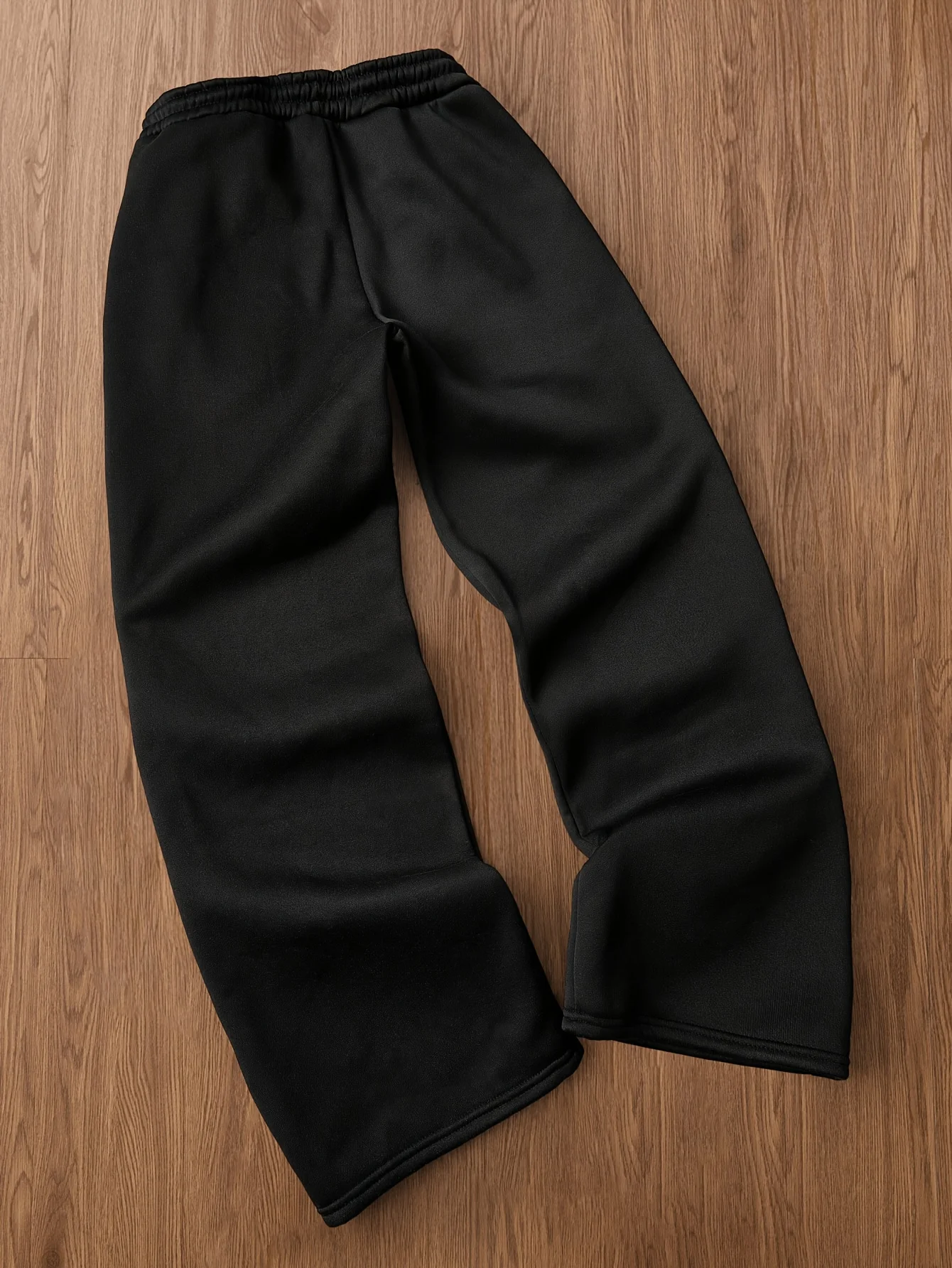 2026 Herren Schwarze Hosen mit Schriftzug, Reine Baumwolle Gerade Geschnittene Hosen, Lässige Jogginghosen mit Elastischem Bund – Detail 11