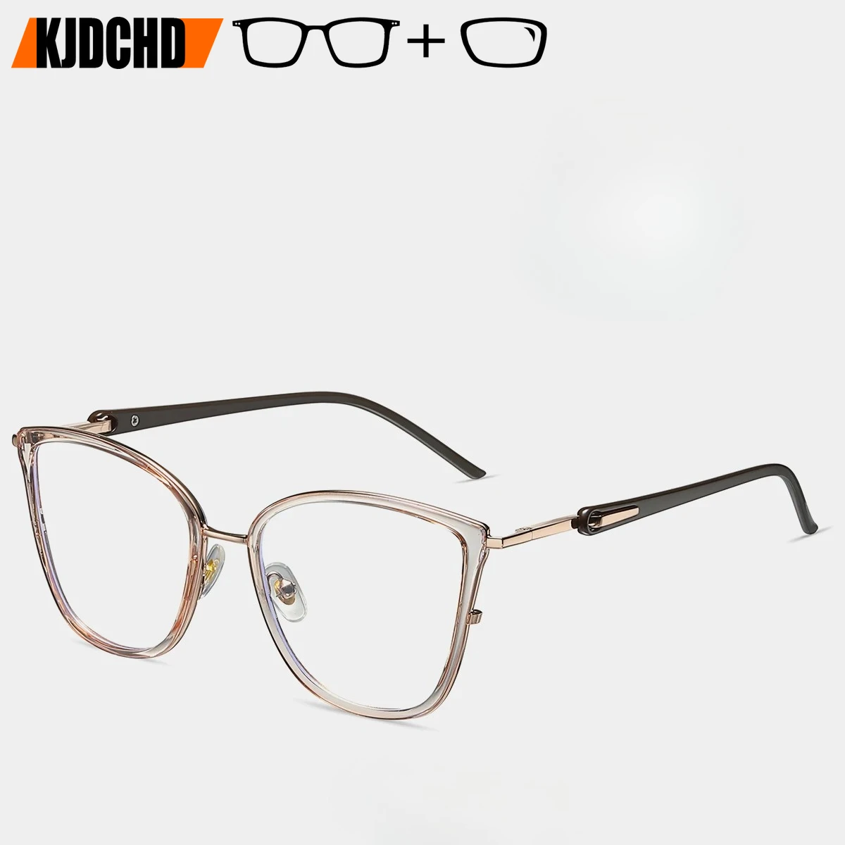 

KJDCHD Fashion Women Square Prescription Glasses Handmade Butterfly Progressive Eyewear Photochromic Optical Eyeglasses