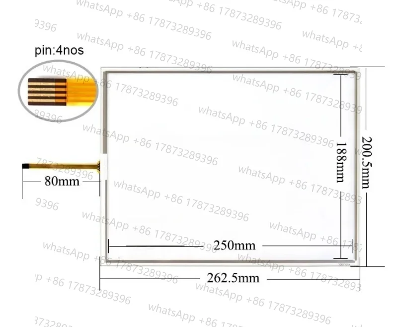 QST-121A075H TP-4130S1 Digitalizador de panel de cristal de pantalla táctil para pantalla táctil QST-121A075H TP-4130S1