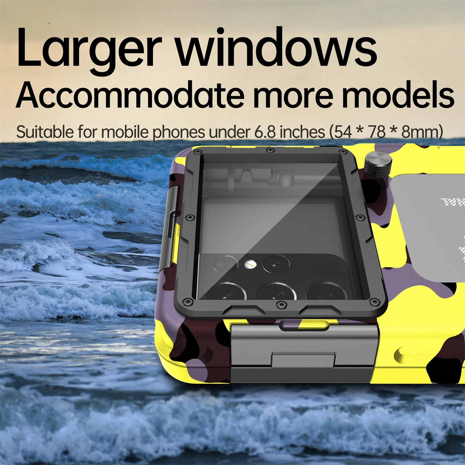 IPX8 مقاوم للماء حافظة هاتف محمول مقاوم للماء متوافق مع آيفون 17 برو ماكس سامسونج S26 الترا S25 FE Redmi 15C الغوص العميق 15 متر