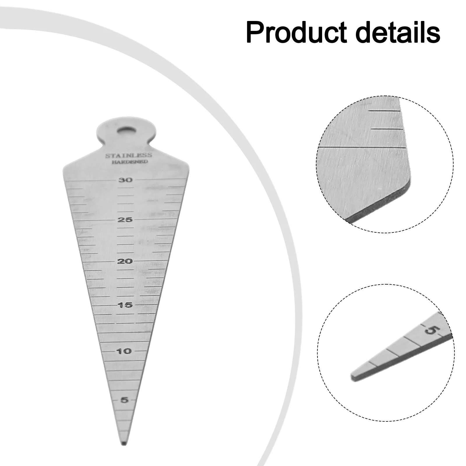 Accurate Measurement Tool Feeler Gap Gauge Gap Hole Measure 5-30mm Measure Tool Sliver Color Steel 1.2mm Thick