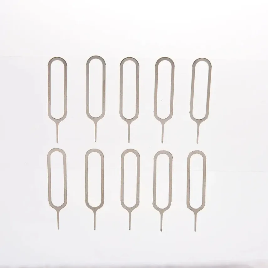 

10pcs/set Sim Card Tray Removal Eject Pin Key Tool Stainless Steel Needle For Huawei For iPhone iPad Samsung All Smartphone