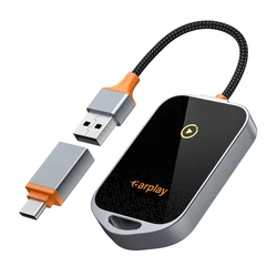 CarPlay Wireless Adapter Smart CarPlay Box IOS Wired to Wireless Car Play Display Plug&Play Bluetooth WiFi Connect USB TYPE C