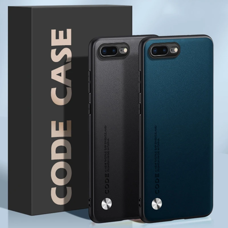 Luxury PU Leather Case For iPhone 7 8 Plus Back Cover Matte Silicone Full Protection Phone Case For iPhone 7 Plus 7Plus Coque